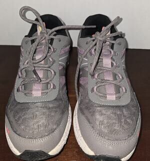 Ryka Sky Walk Trail 2 Grey Pink Athletic Sneakers Womens Size 9.5 Comfort Gym